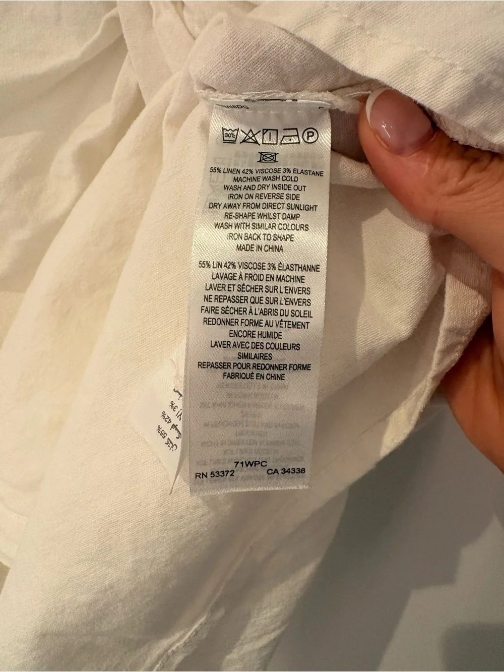 French Connection White Sleeveless Twist Knot Button-Down Shirt